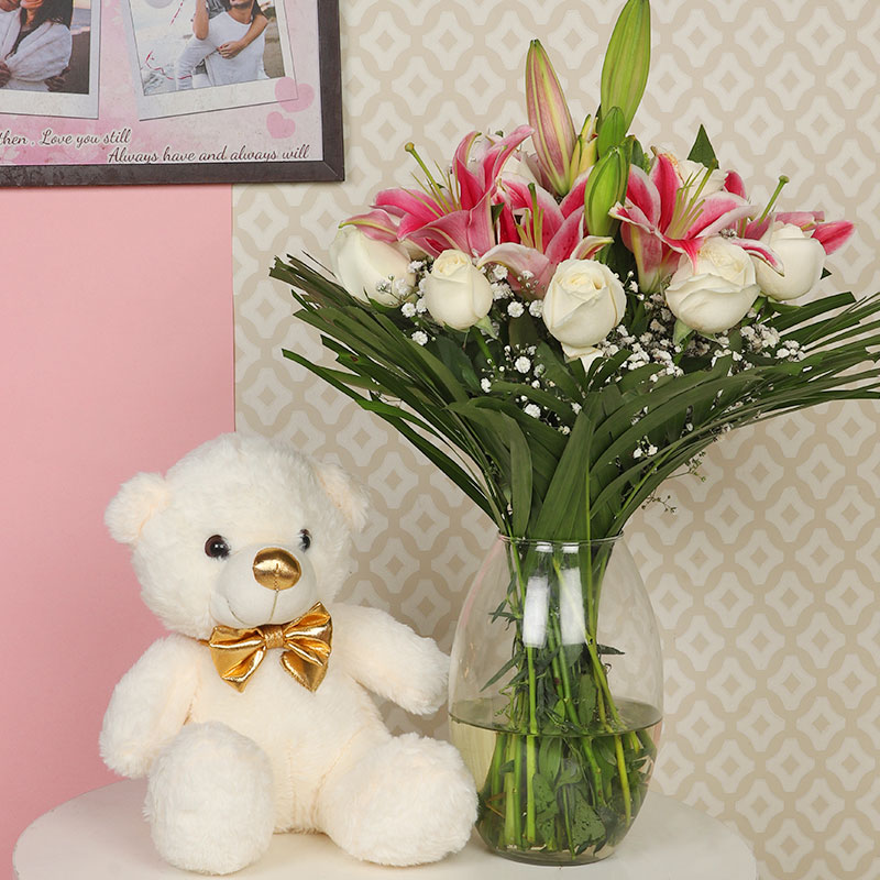 Teddy & Flower Combo